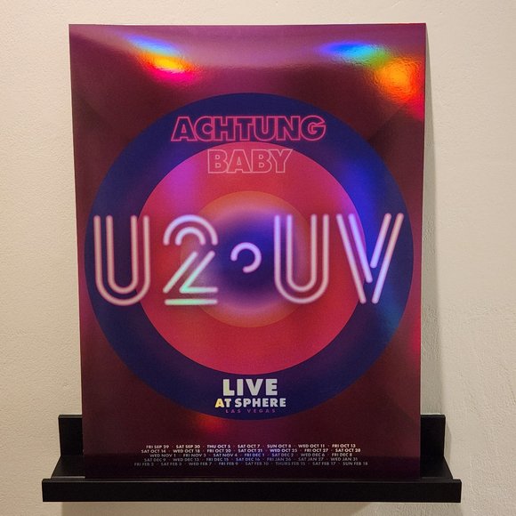 U2 UV Sphere Poster / Week 7 / Light Purple Bullseye / Extended Dates / Vegas - Picture 1 of 2